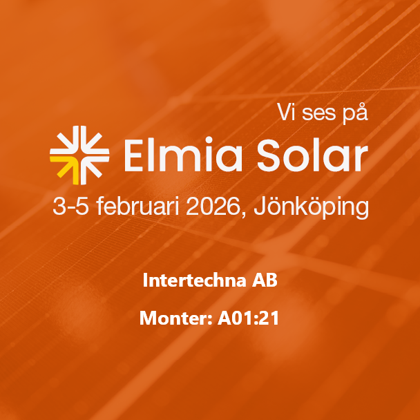 Intertechna ställer ut på Elmia Solar!