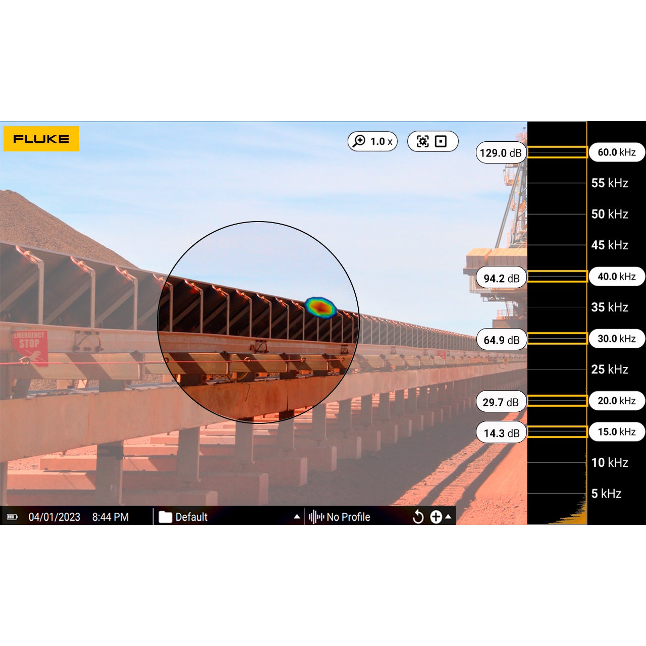 Fluke ii910 har nu en helt ny funktion, mekanisk felsökning av transportband !