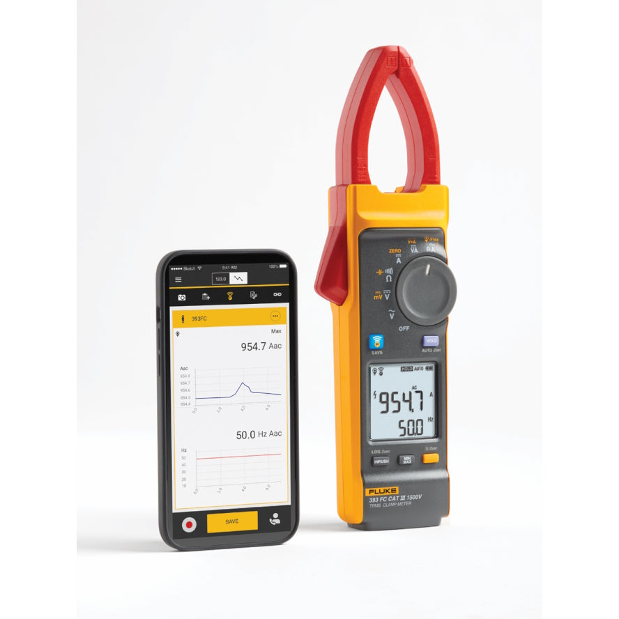 Fluke 393 FC Strömtång kategori III/1 500 V